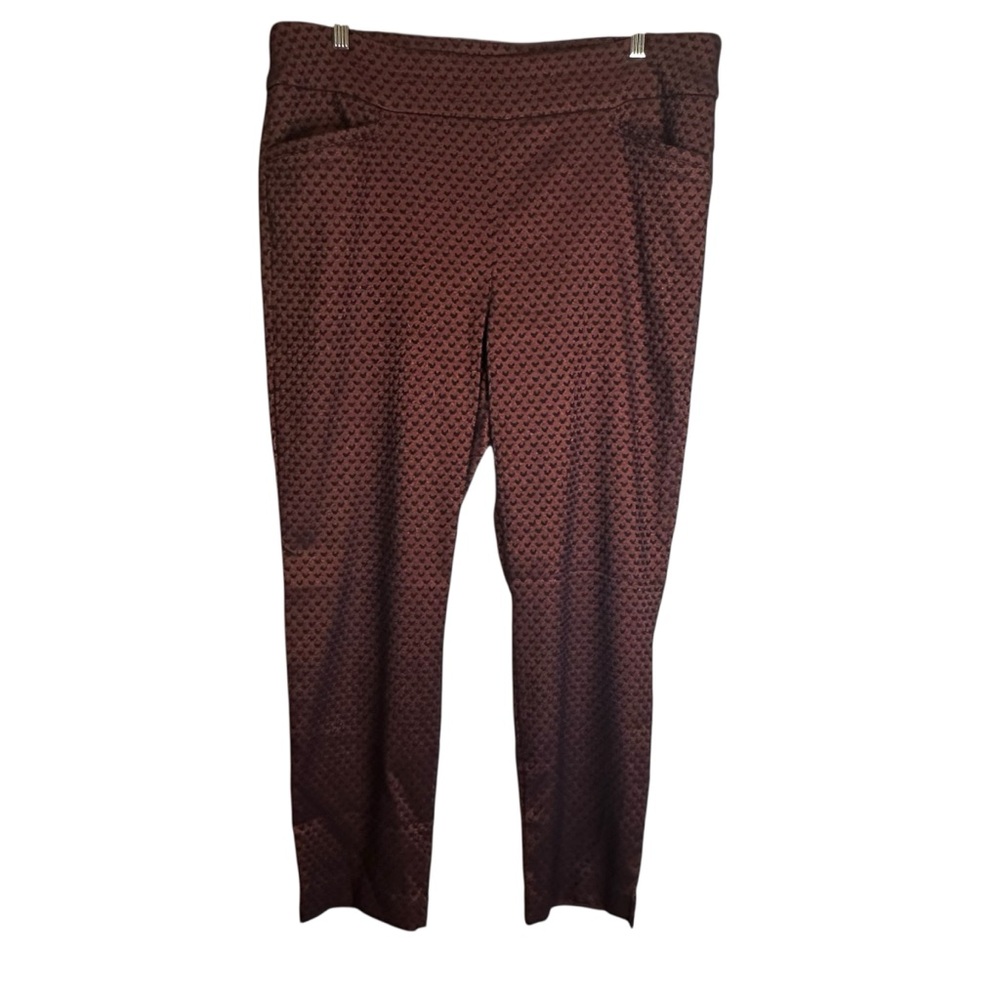 Chico's Perfect Stretch Josie Slim Ankle‎ Burgundy Pants Size 3/US XL 570319299